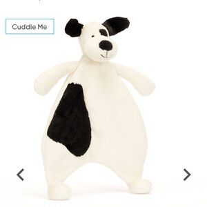 Jellycat Bashful Black & Cream Puppy Comforter